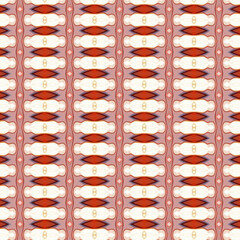 Seamless geometric pattern in warm brown and cream tones, featuring symmetry, abstract design, and stylish texture for art or textile applications.