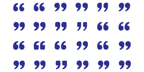 Quote icon vector illustration. Quotation mark sign and symbol. Set of quote mark . Quotation mark icon collection on white background. double quotation vector symbol