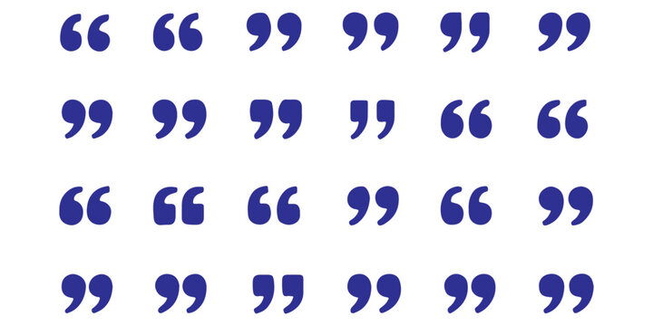 Quote icon vector illustration. Quotation mark sign and symbol. Set of quote mark . Quotation mark icon collection on white background. double quotation vector symbol