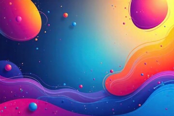 Customizable Abstract Web Banner Template Vibrant Gradient Shapes for Website or App Promotion