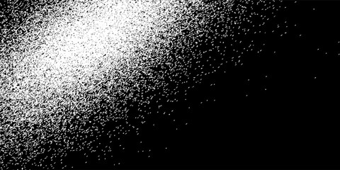 Obraz premium Black Noise Stipple Dotwork Halftone Gradient Isolated PNG Semi Circle Bent Border.vector