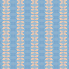 Abstract geometric blue and peach pattern with soft symmetry and pastel tones, perfect for modern wallpapers, fabrics, or digital designs. Golden keywords: geometric, pattern, pastel, blue, symmetry.