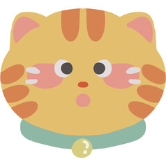 cute cat yellow illustration