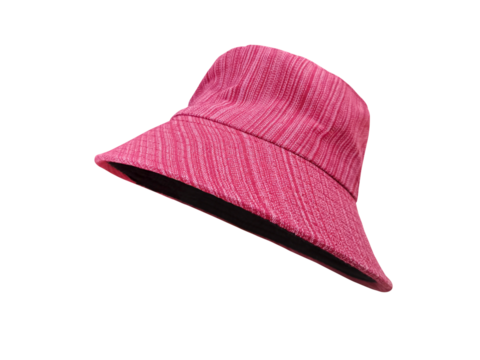 Stylish red patterned bucket hat  PNG transparent. - Powered by Adobe