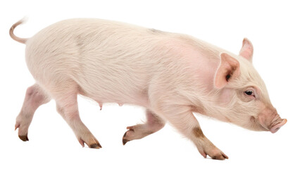 Mini pet pig, isolated on a transparent background PNG