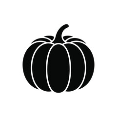 Simple black silhouette of a pumpkin