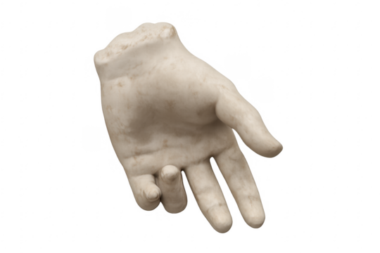 Marble hand fragment of ancient classical sculpture - Powered by Adobe