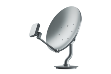 Modern satellite dish antenna for communication and broadcasting