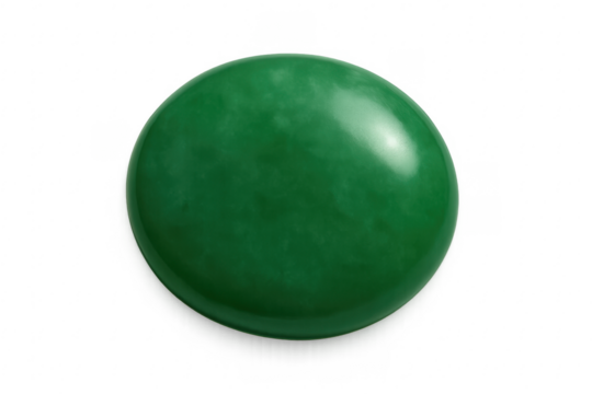 Green chocolate candy button sphere with glossy surface