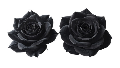 Untitled design - Black Rose Pair, isolated on transparent background