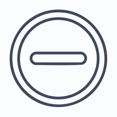 Simple minus icon a minimalistic symbol with a circular frame, suitable for interface design and visual communication