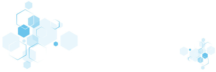 Abstract background with blue hexagons. Structure molecule and communication, technology or science design.