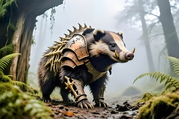 Armored Badger–Boar — “Shield Tusk Sentinel”