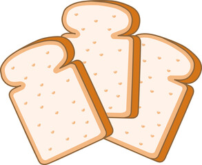 bread vector illustration isolated on white background