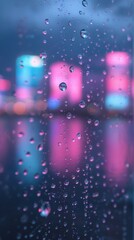 Cosmic Rain Falling on Glass