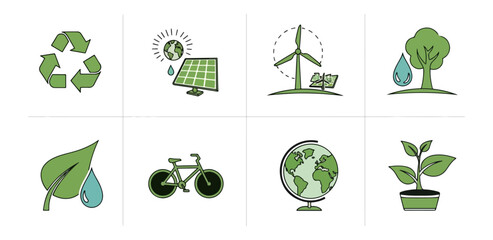 Sustainable icons collection
