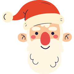 Flat Vector Illustration of Santa Claus Bringing Christmas Joy