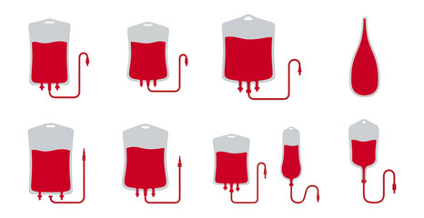 Blood bags medical illustration