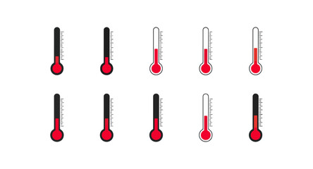 Thermometer icons set