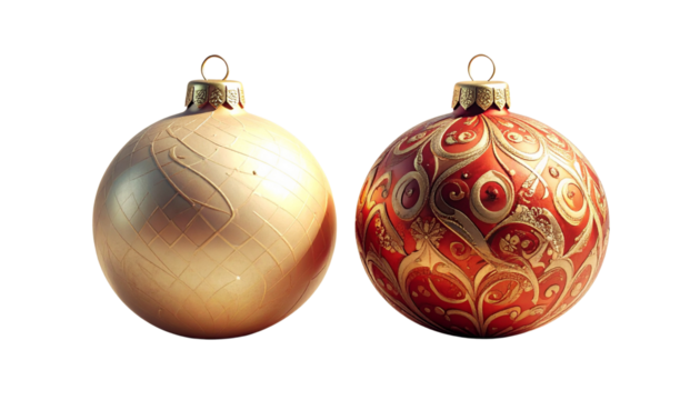 "Realistic Vector Illustration of Decorative Christmas Ornaments and Holiday Balls Isolated on White Background for Festive Design" - Powered by Adobe
