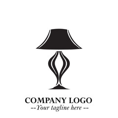 Classic Lamp Logo Symbol in Elegant Vintage Vector Design for Lighting, Interior, and Retro Branding