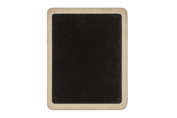 Vintage empty distressed blank frame with rounded corners, retro aged scrapbook element, transparent background