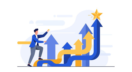 Illustrative Image Showing Business Growth, Ambition, and Aspiration toward Success