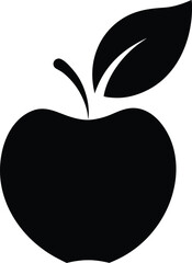 Minimalist apple leaf logo design