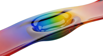 Abstract Rainbow Swirl Fluid Dynamics Simulation.