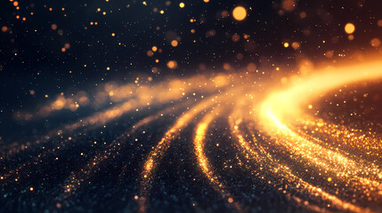 Abstract Golden Spiral Galaxy