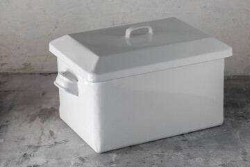 Horo Rectangular Enamel Canister with Lid Isetan Limited Edition Japan 2015 Vintage