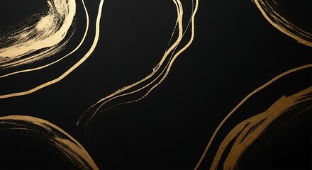 Gold line with black background