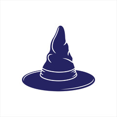 Fototapeta premium Magic Wizard Hat Icon – Fantasy Illustration for Halloween, Storytelling, and Magical Themes