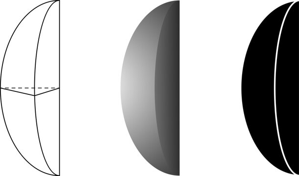 spherical wedge or ungula shape set