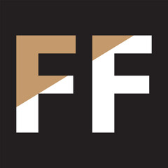 FF letter logo design on black background FFcreative initials letter logo concept DD icon design