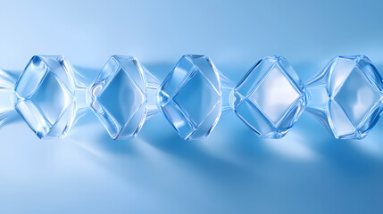 Abstract Blue Crystal Structure