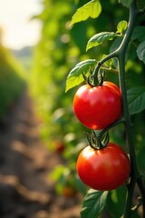 Sun-Ripened Tomatoes and Herbs in an Italian Garden A Vibrant Harvest Scene