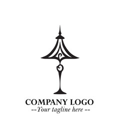 Classic Lamp Logo Symbol in Elegant Vintage Vector Design for Lighting, Interior, and Retro Branding