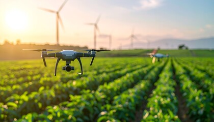 Drones Monitoring Field