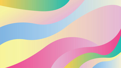 Soft Pastel Waves Gradient Abstract Background