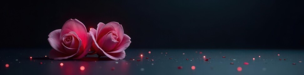 Elegant diffuser on dark surface against black backdrop, fragrance, relaxation, interior design