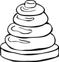 Hand Drawn Stacking Rings Toy