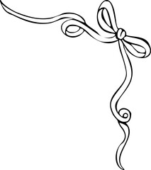 Hand Drawn Ribbon Frame Decoration