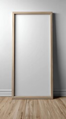 Cozy Scandinavian style mockup with wooden frame, warm sunlight, and natural shadows, perfect for lifestyle and home decoration presentations.