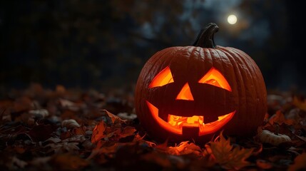AI-generated jack o lantern pumpkin