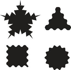Collection of abstract shapes isolated on white background, vector design element