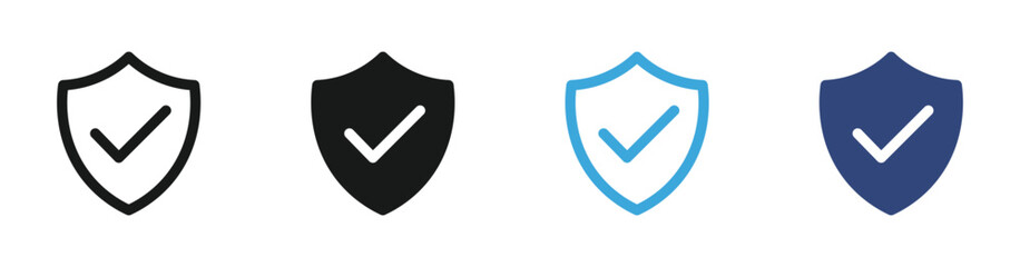 sheild tick icon set, sheild verified icon , insurance and protection concept , Vector illustration  © Habiba Anika