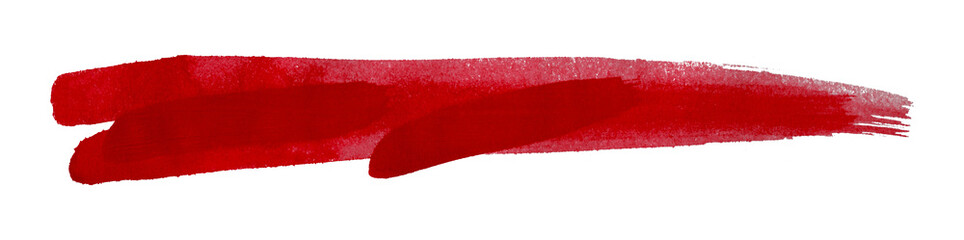 red watercolor background. Artistic hand paint. Isolated on transparent background.