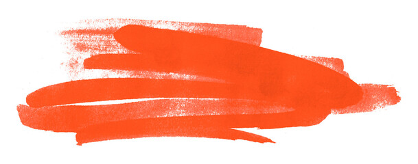 red watercolor background. Artistic hand paint. Isolated on transparent background.