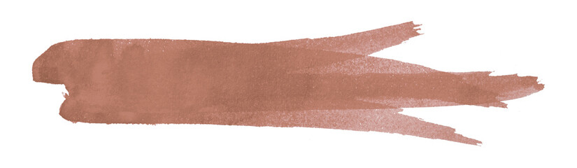 brown watercolor background. Artistic hand paint. Isolated on transparent background.